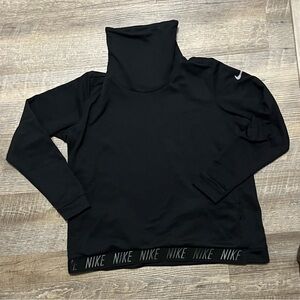 Nike Black High Neck Long Sleeve Shirt